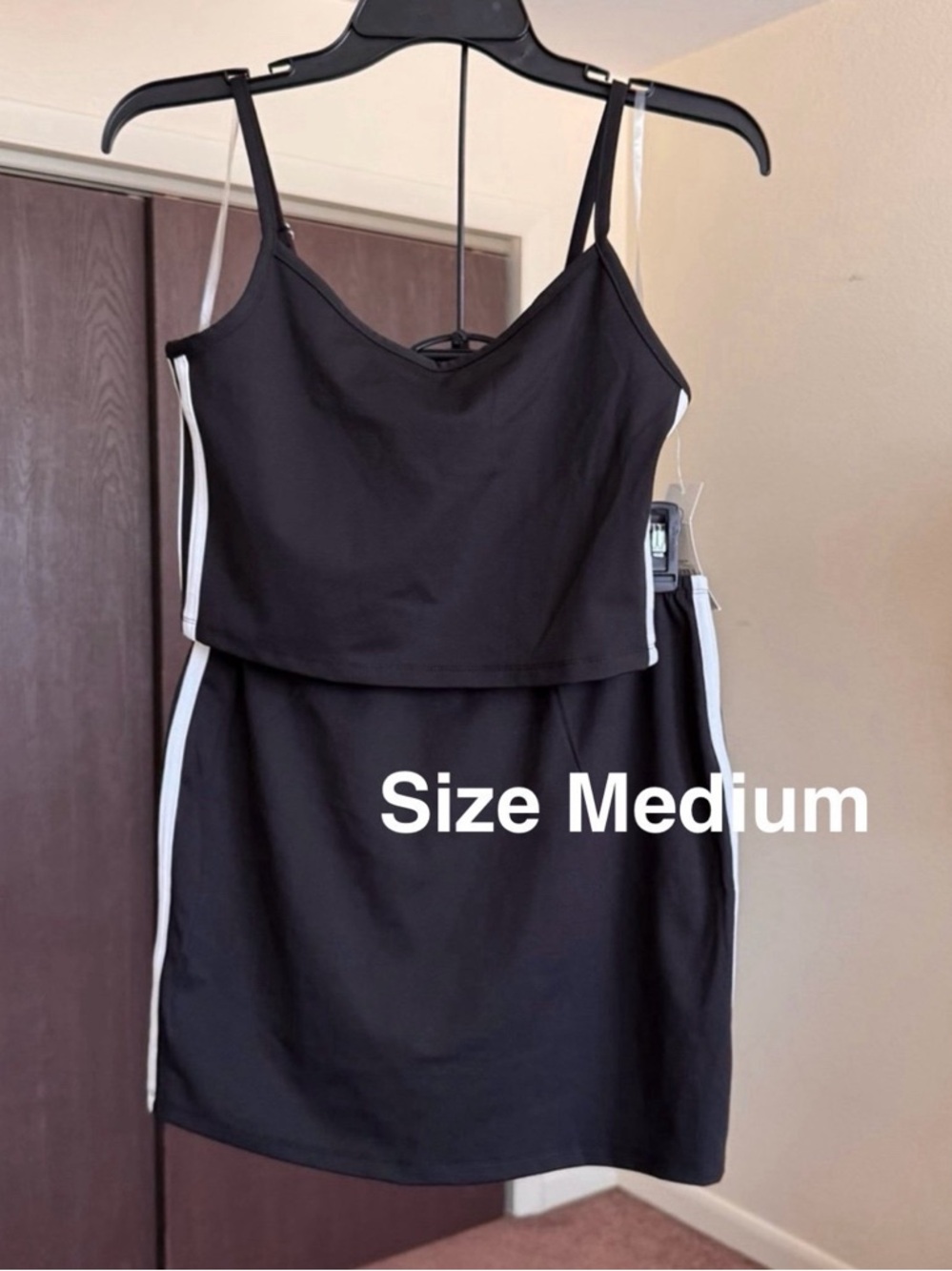 No Boundaries Side Stripe Cami and Skirt Set, 2-Piece, Women's and Women’s Plus